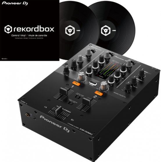 Bundle: Pioneer DJM 250 MK2, 2 Stück Rekordbox Timecode Vinyl - Verfügbarkeit anfragen