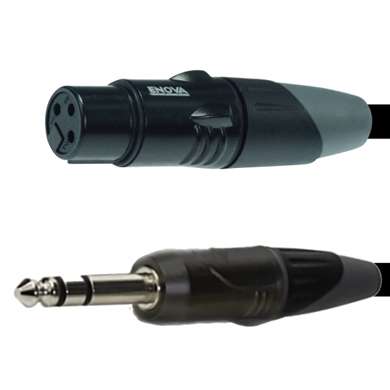 ENOVA XLR F auf Klinken 3 pin Kabel Analog & Digital  2 m