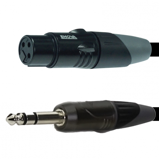 ENOVA XLR F auf Klinken 3 pin Kabel Analog & Digital  3 m