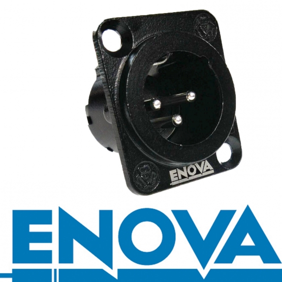 ENOVA XLR 3 pin männlicher Einbaustecker Lötversion