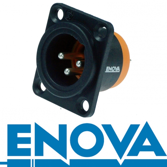 ENOVA Outdoor XLR 3 pin IP67 männlicher Einbaustecker Lötversion