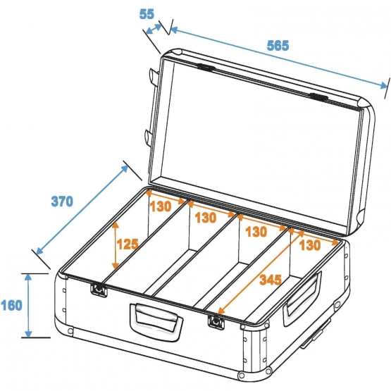 ROADINGER CD-Case poliert mit Trolley