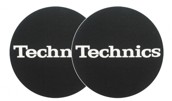 Technics 2x Slipmats - Technics Logo - weiss