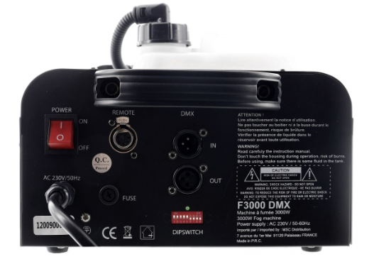 BoomToneDJ F3000 DMX Nebelmaschine - Verfügbar