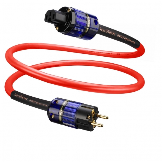 IsoTek Netzkabel, EU to C15, Rot, 2.0M