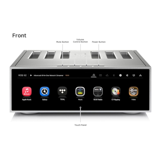 Rose RS520 All-In-One Network Streamer, Silber