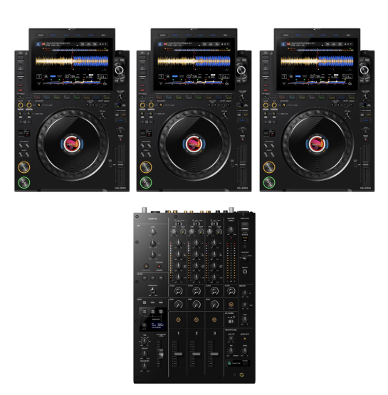 Bundle: AlphaTheta 3x CDJ 3000X + DJM-V5 - Verfügbar