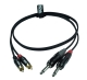 Enova 4 Meter Stereokabel cinch (RCA) - jack (TSR, Klinke)