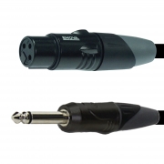 ENOVA XLR F auf Klinken 2 pin Kabel Analog & Digital  3 m