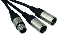 Y-Kabel 0,3m mit 2 x XLR male