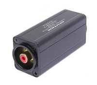 Neutrik NA2M-D2B-TX Symmetrie Adapter, 3-polige XLR Stecker - Cinch / Phono Buchse, rot codiert